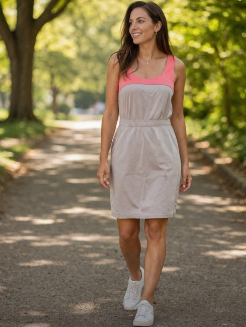 LAST CHANCE!!  GAP Pink Gray Sleeveless Sheath Dress, Size 4